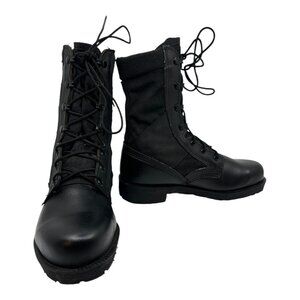 US Military BELLEVILLE Black Steel Toe Combat Boots 5.5R Oil Resistance NEW VTG.